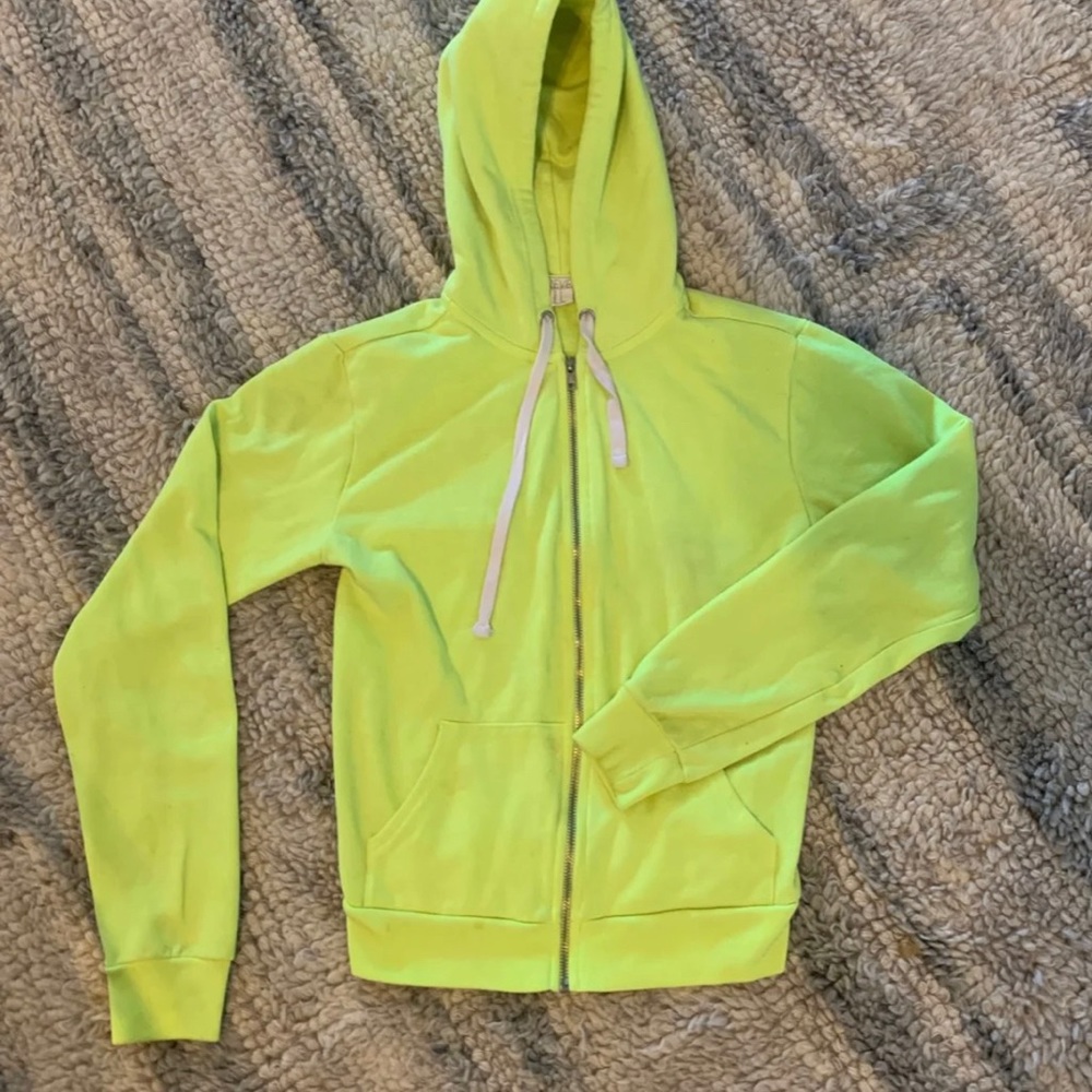 Womens small Neon Zip-up Hoodie